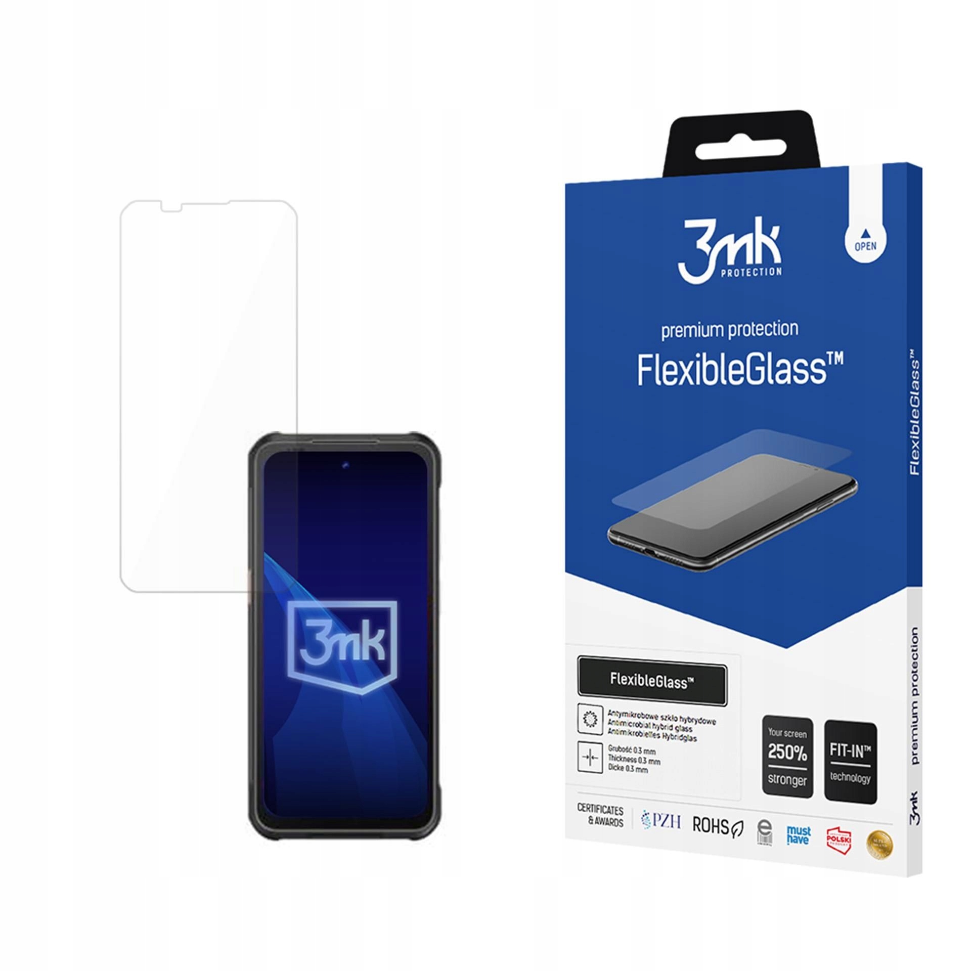 Szkło hybrydowe na ekran do Rugged Phones P10 3mk FlexibleGlass