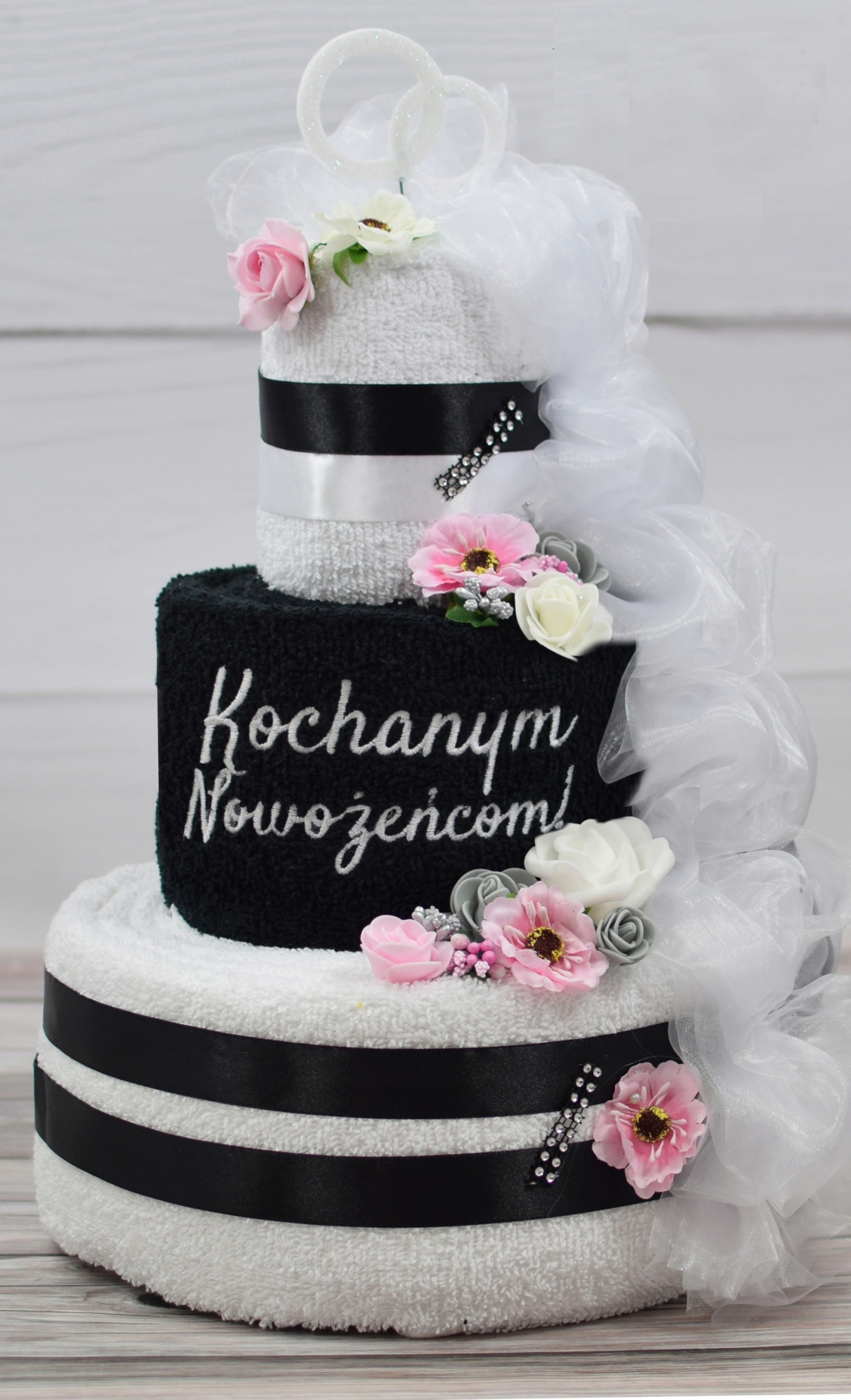 Tort 6 ręczników PREZENT na Ślub Rocznicę Urodziny Marka inna