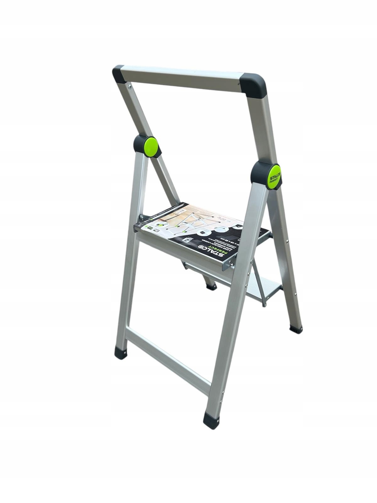 DRABINA DRABINKA DOMOWA SKŁADANA MINI SLIM 2 STOPNIE + UCHWYT 150 KG STALCO