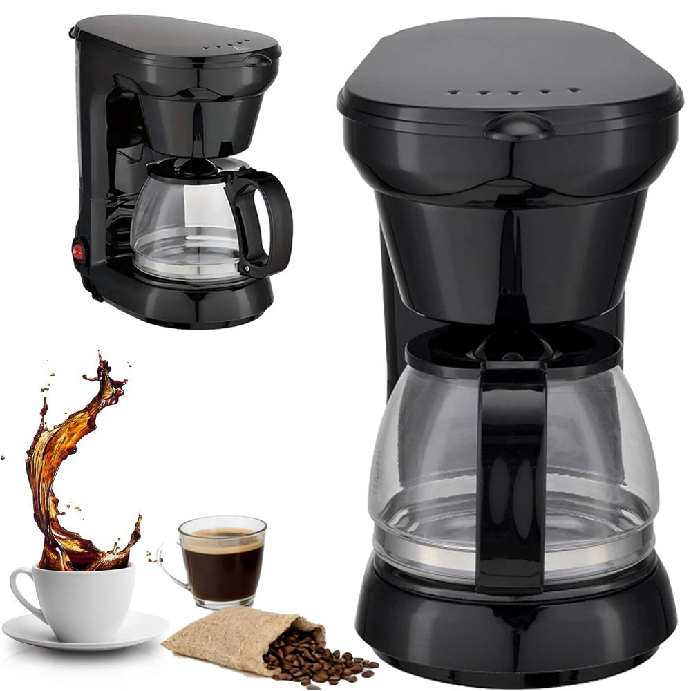 Kávovar 750 ML Bez Papírových Filtrů V-trychtýř Černý 240 V