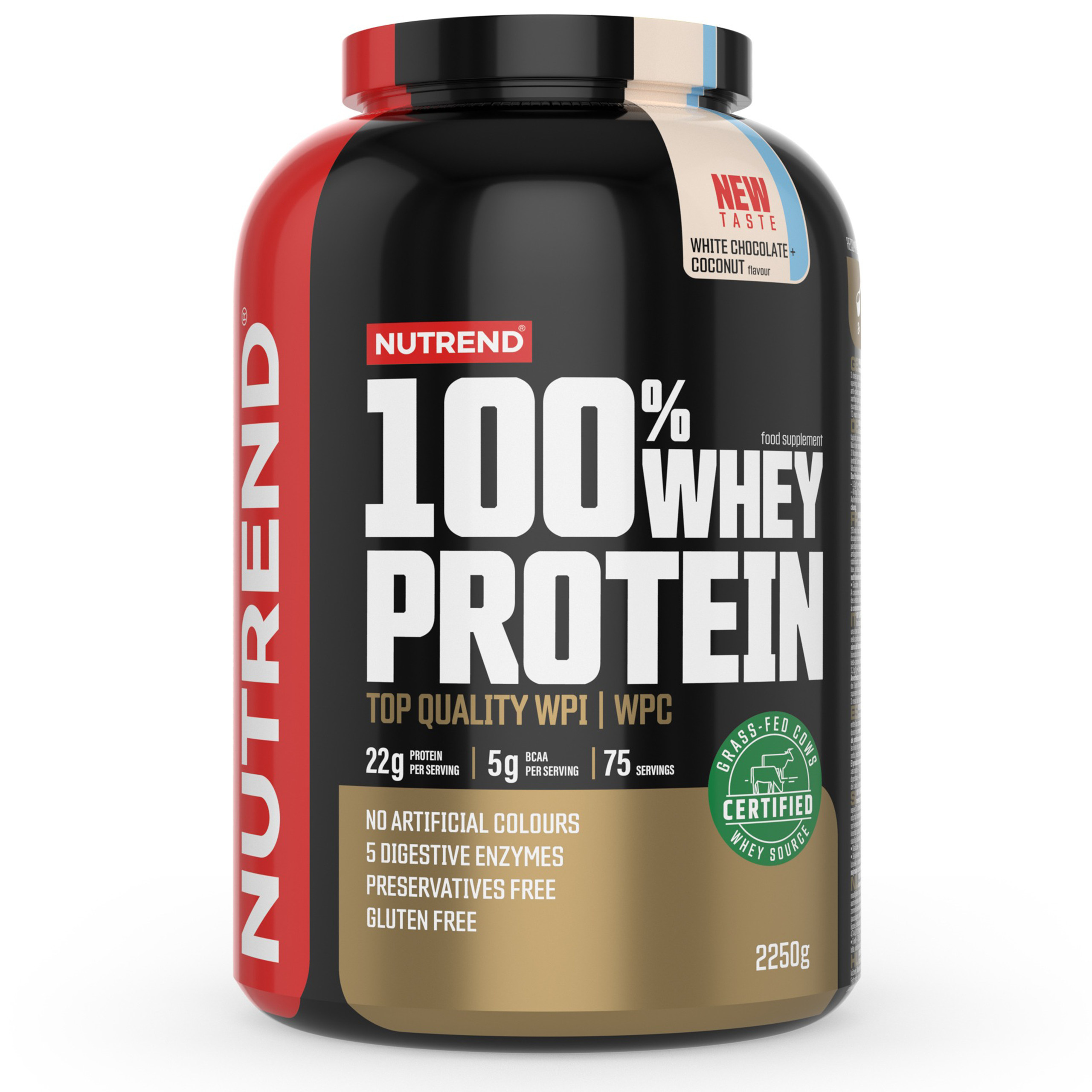 Doplněk Stravy Nutrend 100% Whey Protein 2250 g Wpc Kokos Bílá Čokoláda Wpi