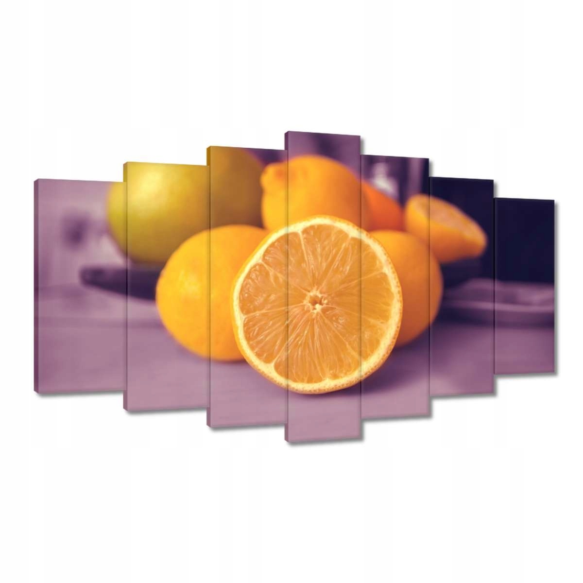 Obrazy 140x80 Citronky ve fialové barvě