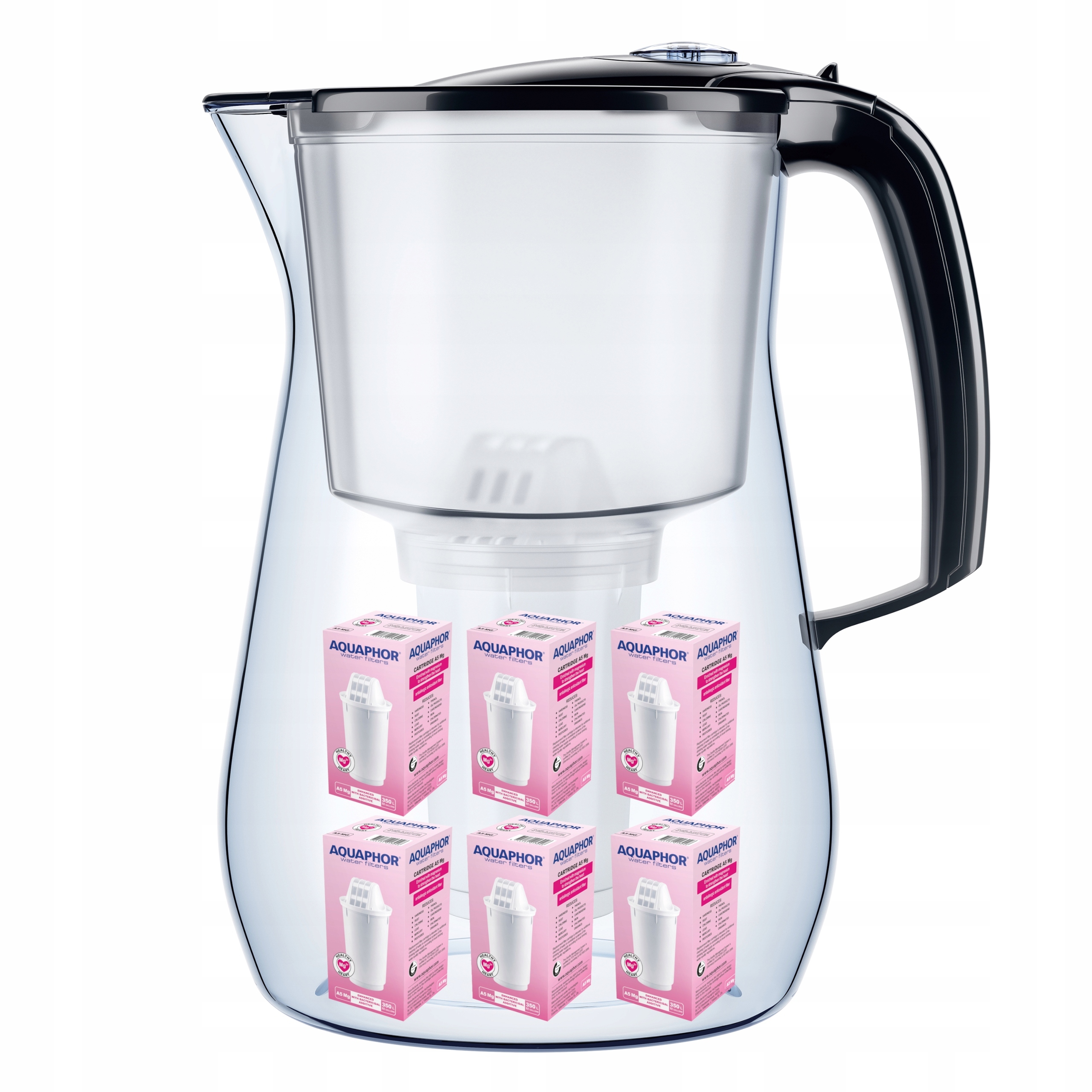 Aquaphor Provence Filtrační konvice 4,2 l 6 patron, černá