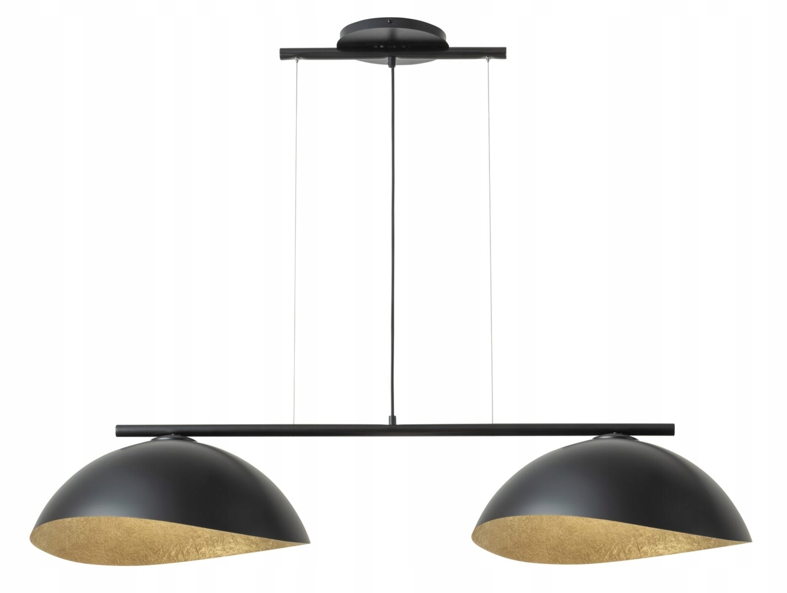 Závesná lampa Sigma Solar 2 M čierna kompozitná lampa čierna zlatá 2xE27