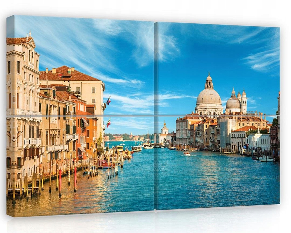 Obraz Na Plátne Canvas 120x80 Benátky Pohľad Mesto Kanály Voda Panoráma