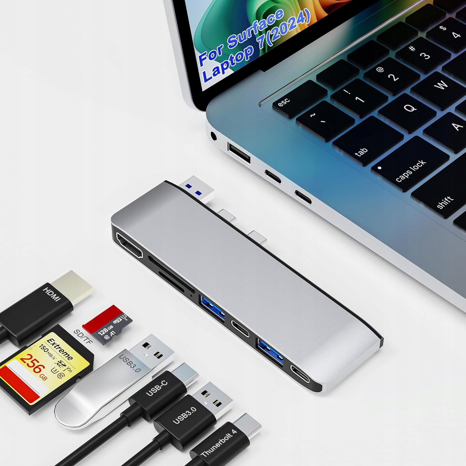 Stacja dokująca Hub Usb-c Surface Laptop 7 2024 Thunderbolt 4 Hdmi 4K 100W