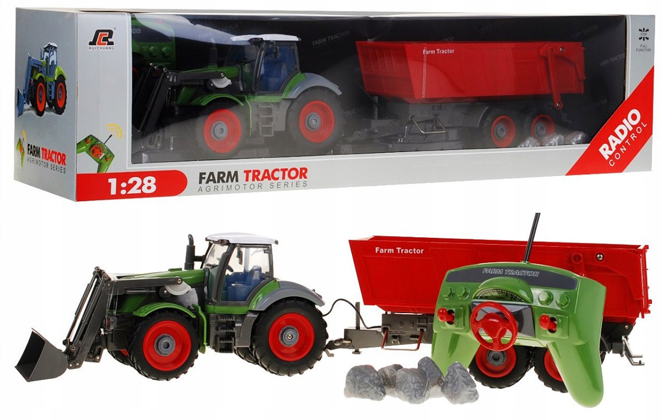 

Duży Traktor Zdalnie Sterowany Z Przyczepą Pilot