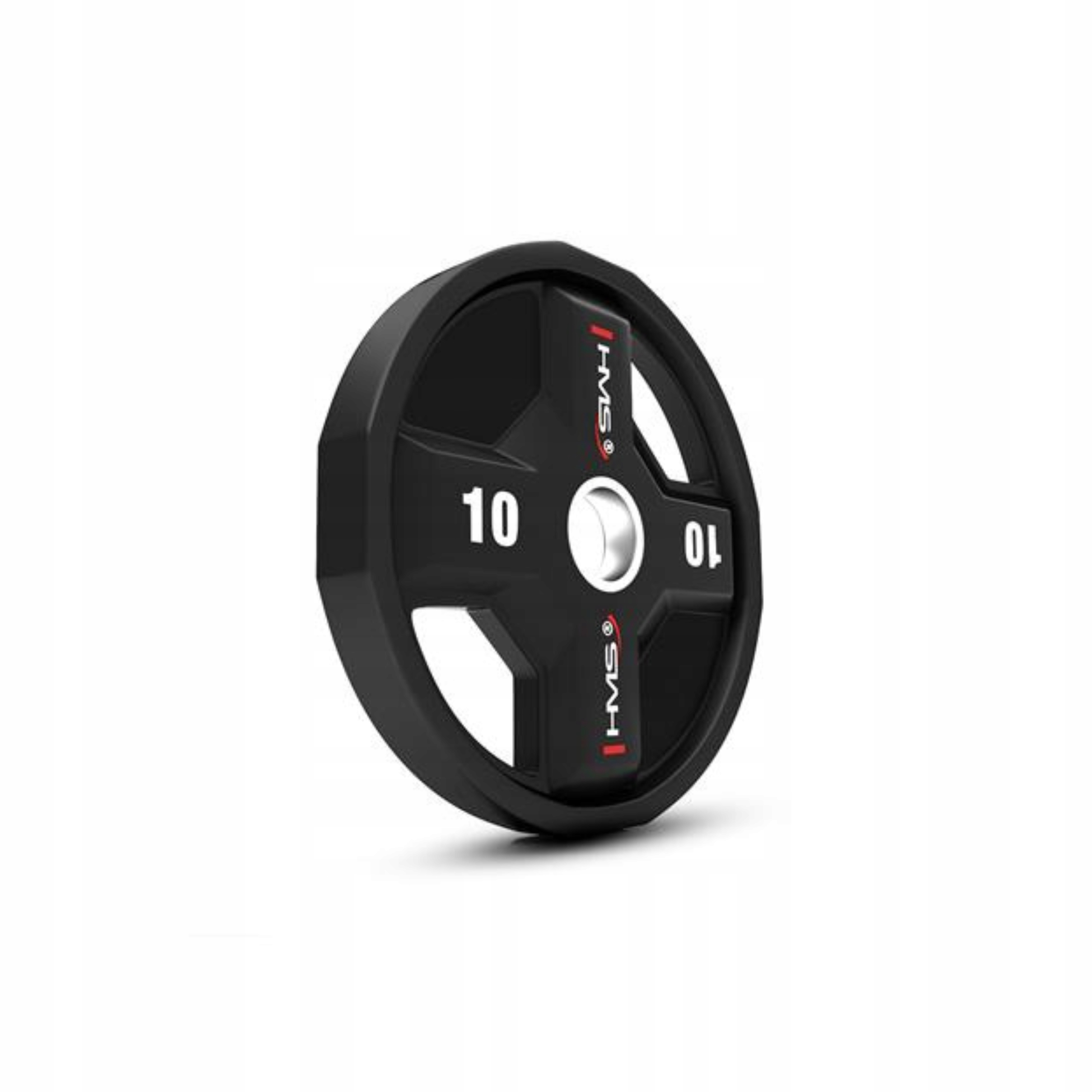 Olympijský pevný talíř závaží polyuretanový 1x10 kg Hms TPC10 černý