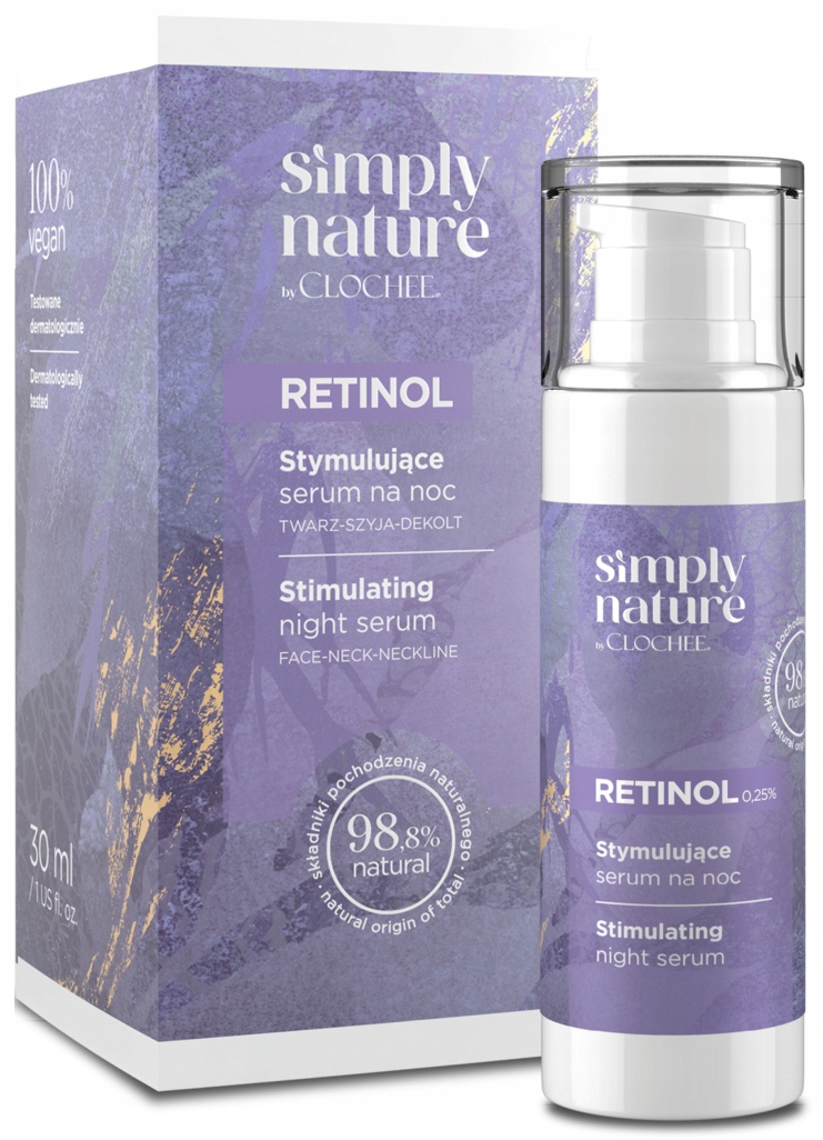 Clochee Simply Nature Stimulující noční sérum s retinolem 30 ml