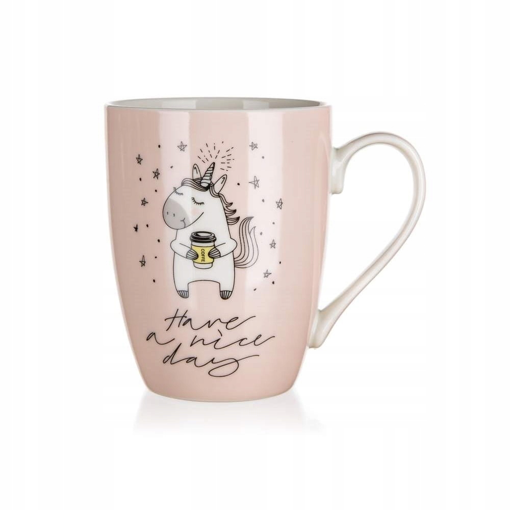 

Kubek ceramiczny Unicorn różowy 340 ml