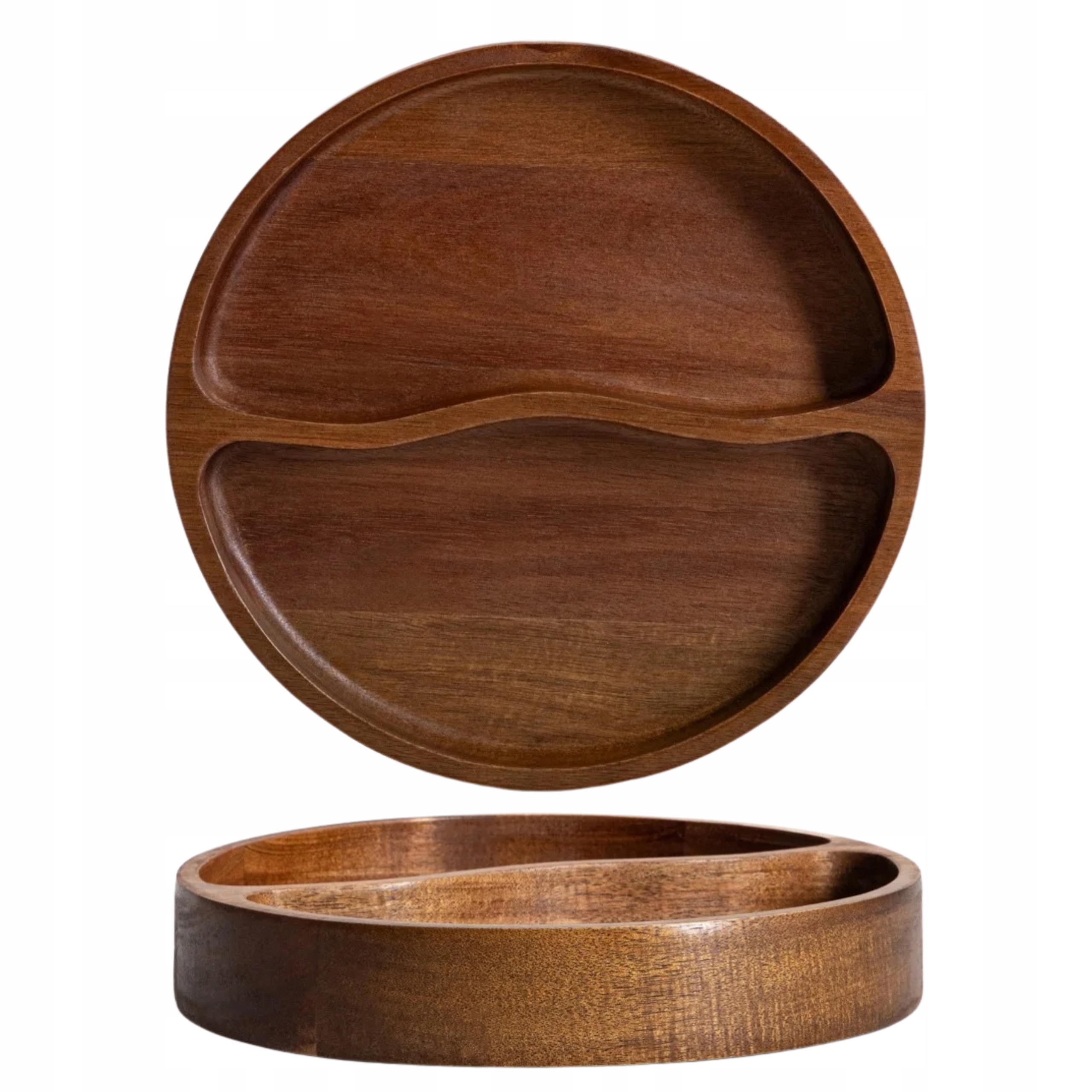 Miska Mooka z akátového dřeva se dvěma přihrádkami 26 cm Homla