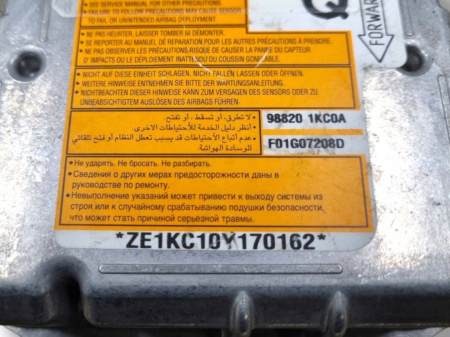 modulo airbag Nissan Juke YF15 2011 988201KC0A