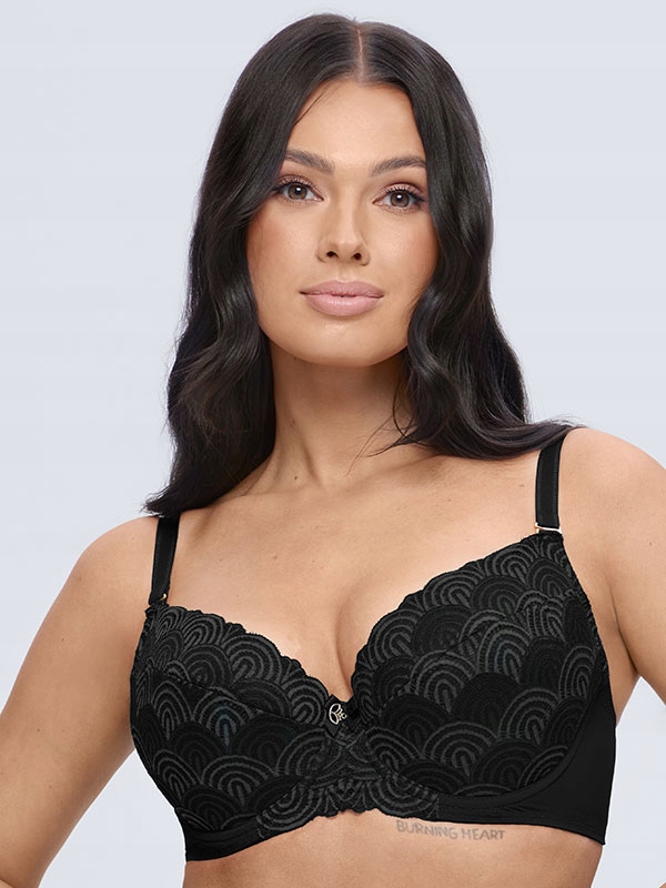 Vyztužená krajková podprsenka Melania push up K40 černá Dalia 70C