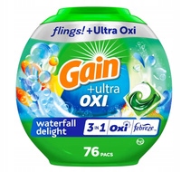 Levně Gain Ultra Oxi Waterfall Delight 76 ks Kapsle na praní