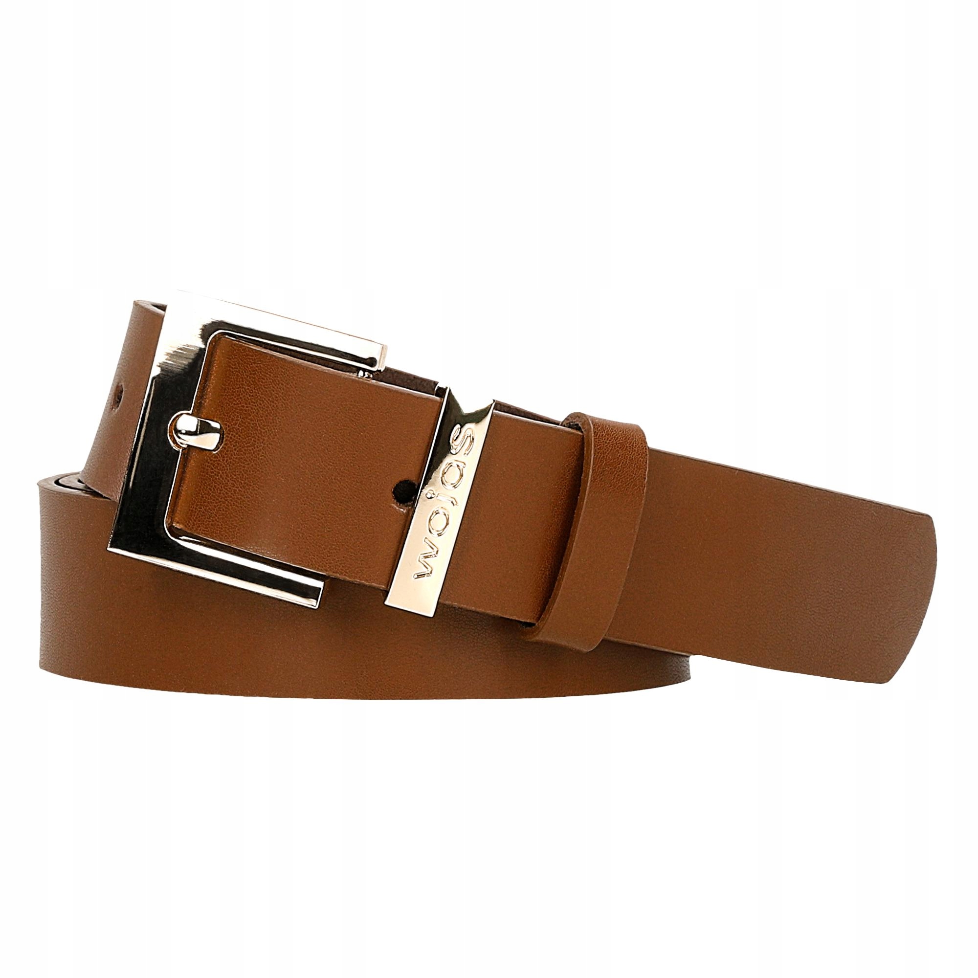 Pasek Damski Skórzany Skóra Naturalna licowa Brązowy Wojas 100cm