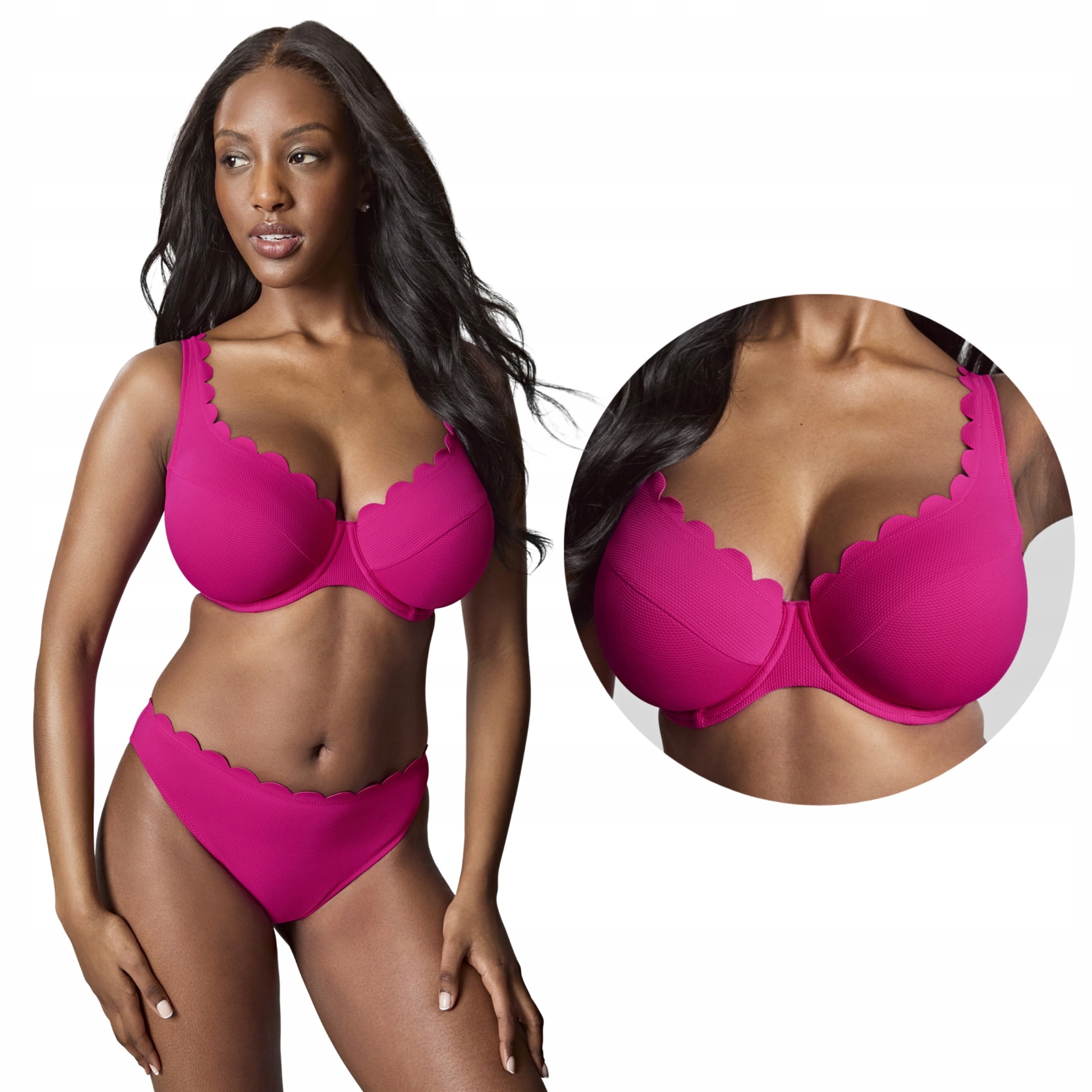 Panache Swim Spirit Lauren Plunge Magenta plavková podprsenka 70H UK32FF
