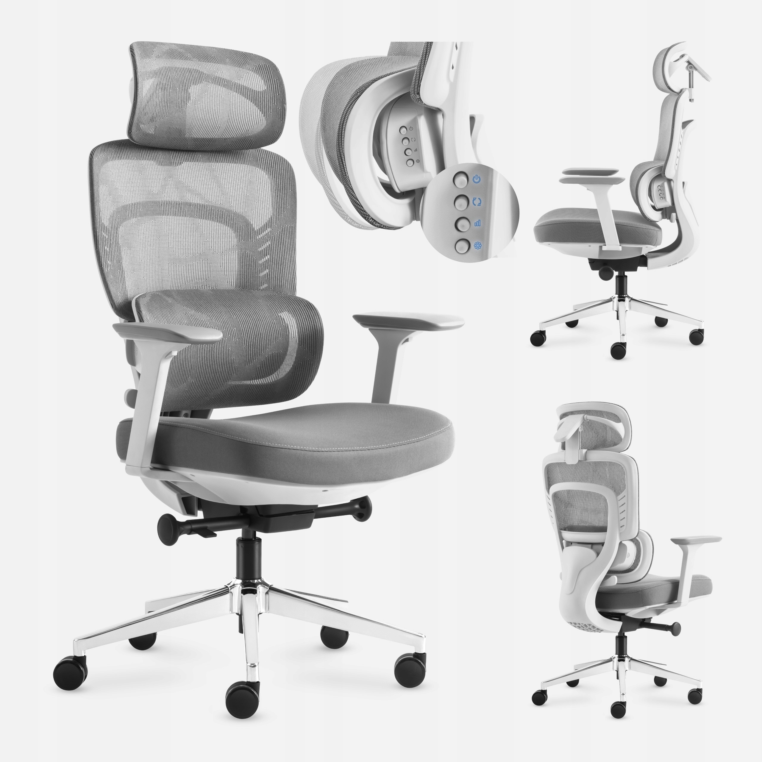 Fotel ergonomiczny z maseżem Markadler Visioner 6.1szary