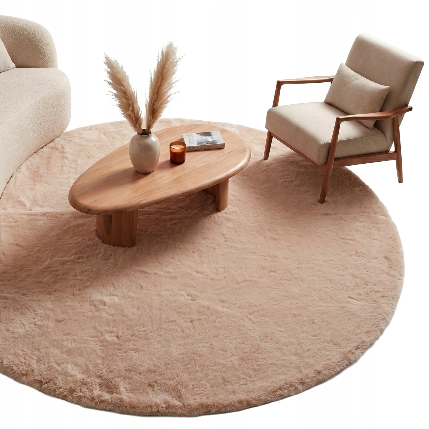 Koberec kulatý Rabbit Strado 120x120 LightCamel