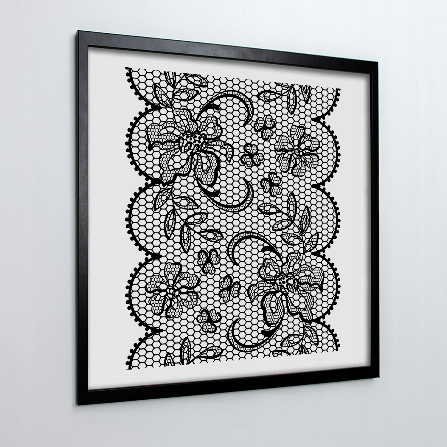 Fotoobraz na zeď Květiny krajka vzor 50x50 cm