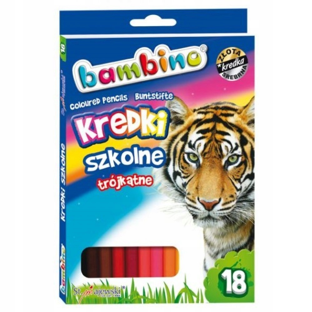 kredki trójkątne 18 kolorów BAMBINO — 8