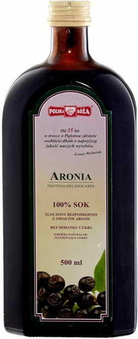 Levně Aronia šťáva 100% bez cukru 500 ml Polská rožeň