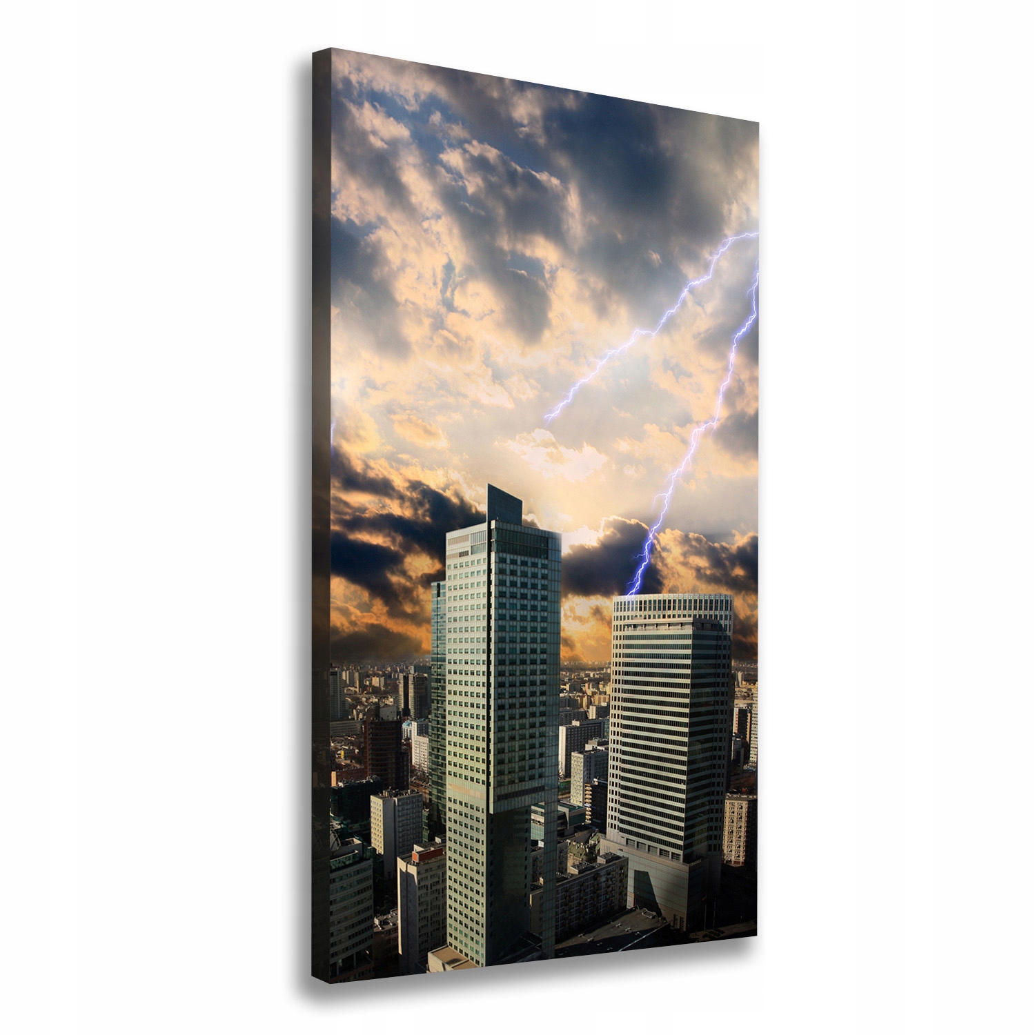 

Foto obraz na płótnie Burza nad Warszawą 60x120 cm