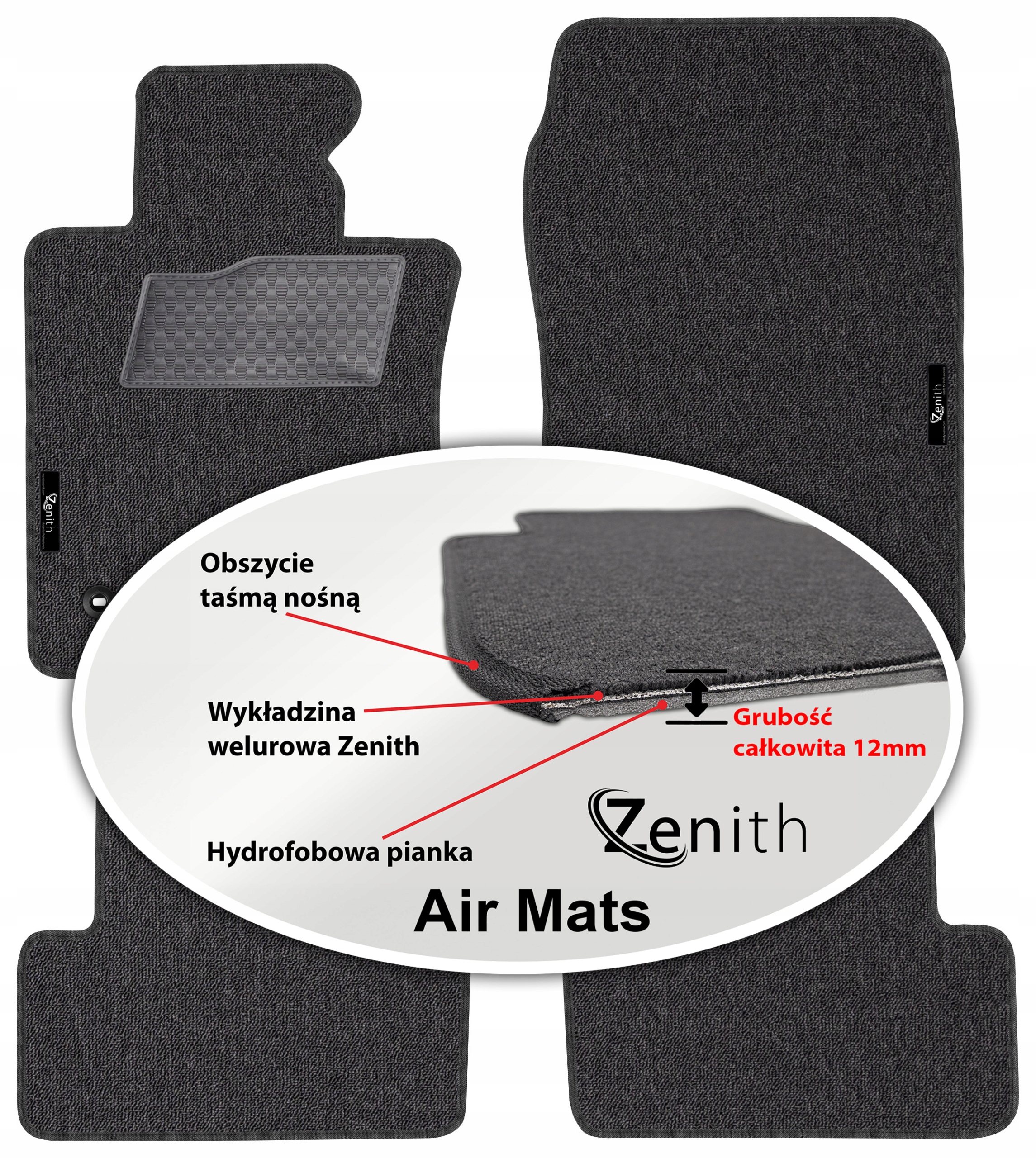 Honda Accord VIII 2011-2015 Velúrové koberčeky do auta Zenith Air Mats