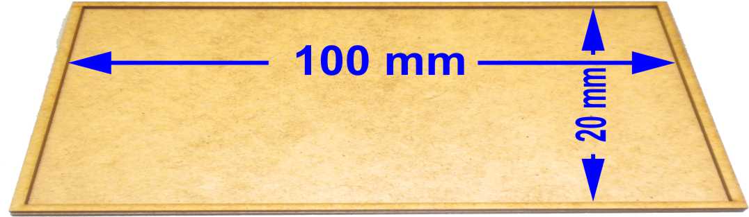 Movement Tray 100 x 20 mm , 20x100mm Hdf/mdf trays , 3 szt.