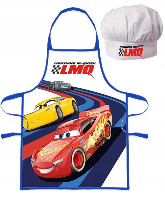 

Auta Zygzak Mcqueen fartuszek czapka kucharska