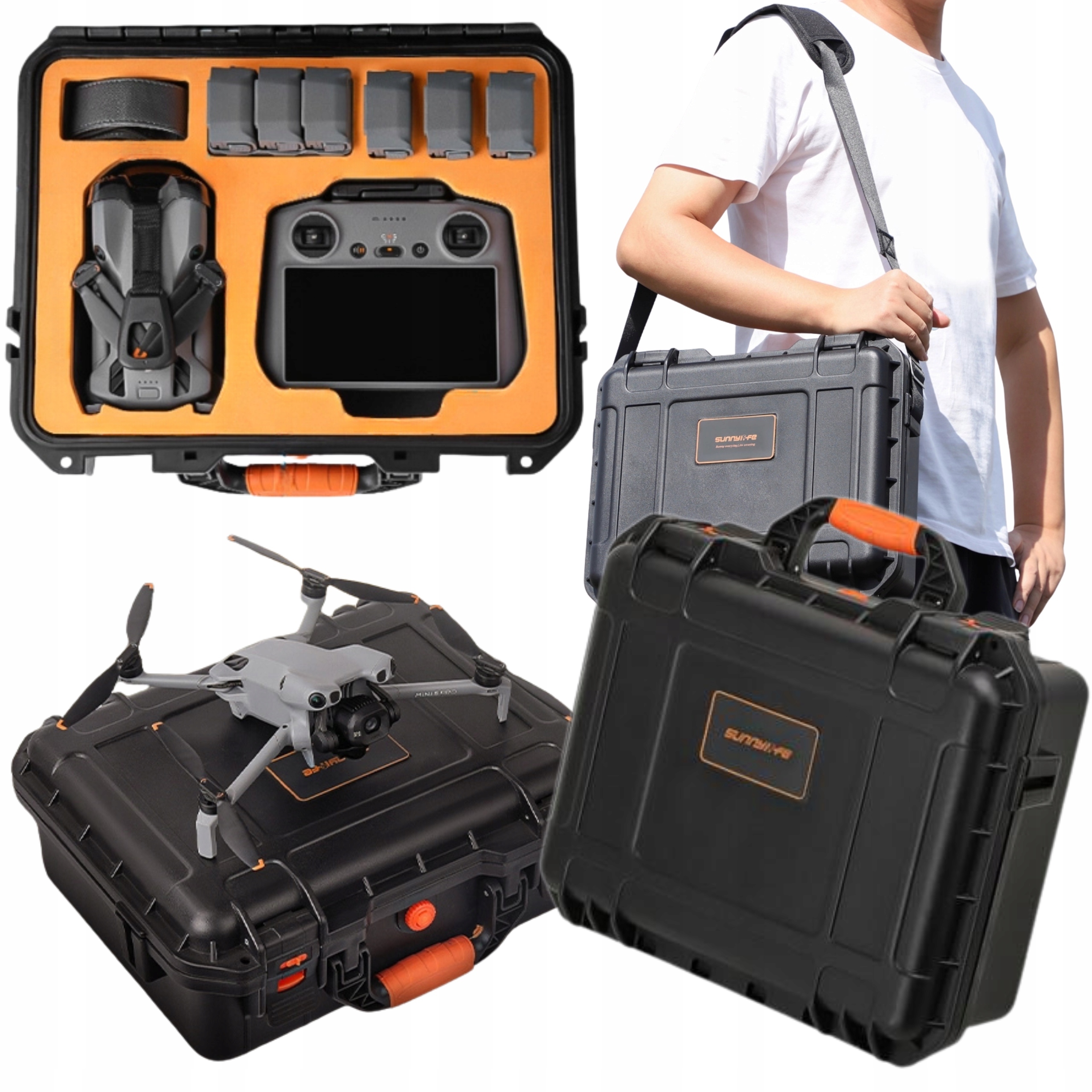 Walizka Hard Case Wodoodporny Sunnylife do Dji Mini 5 Pro Combo Akcesoria