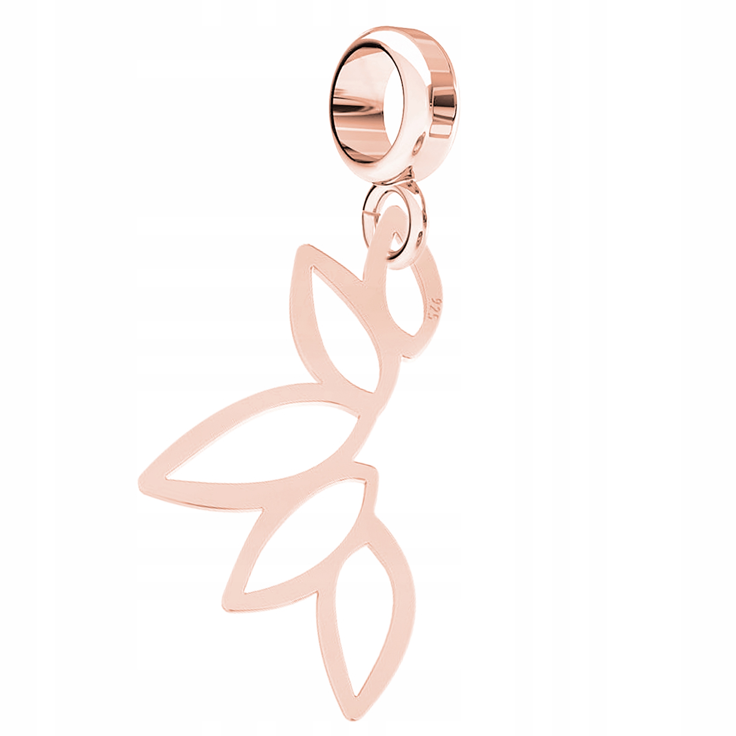 Charms Pozlacený s Lotosovým listem Ažurový list Lotosový list Stříbro 925