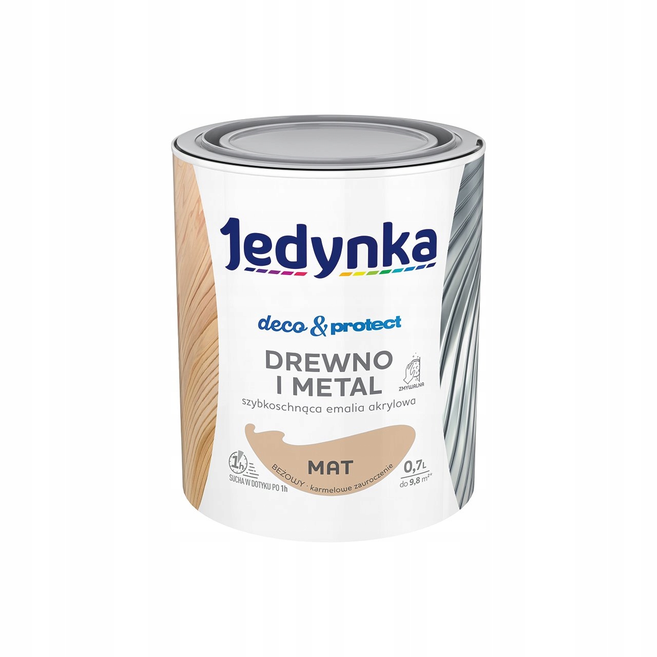 JEDYNKA D&P DREWNO i METAL 0,7l BEŻOWY MAT