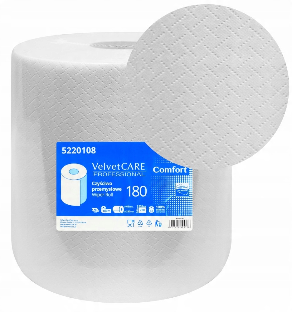 

Velvet Czyściwo Papierowe Przemysłowe 180mb 2 war.