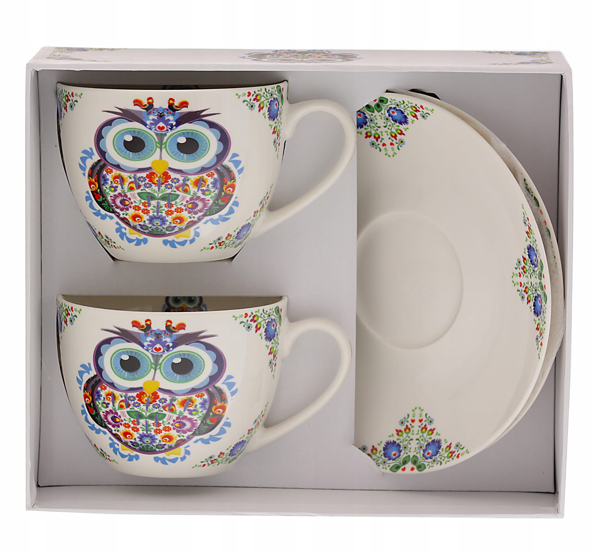 DUO KOMPLET 2 FILIZANEK ZE SPODKIEM 250 ML SOWA ET