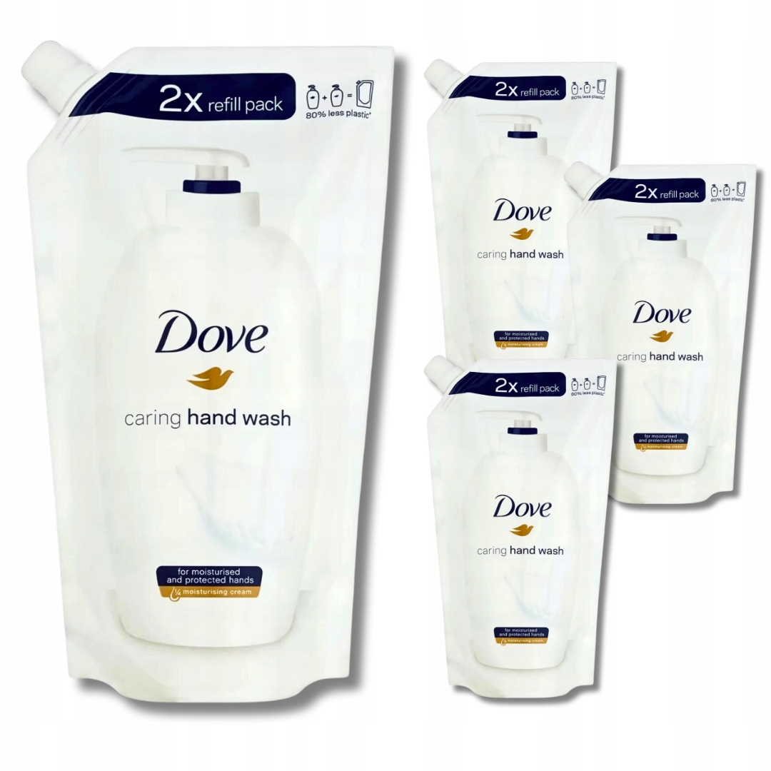 DOVE Kremowe Mydło w płynie CARING HAND WASH Zapas 500ml x4