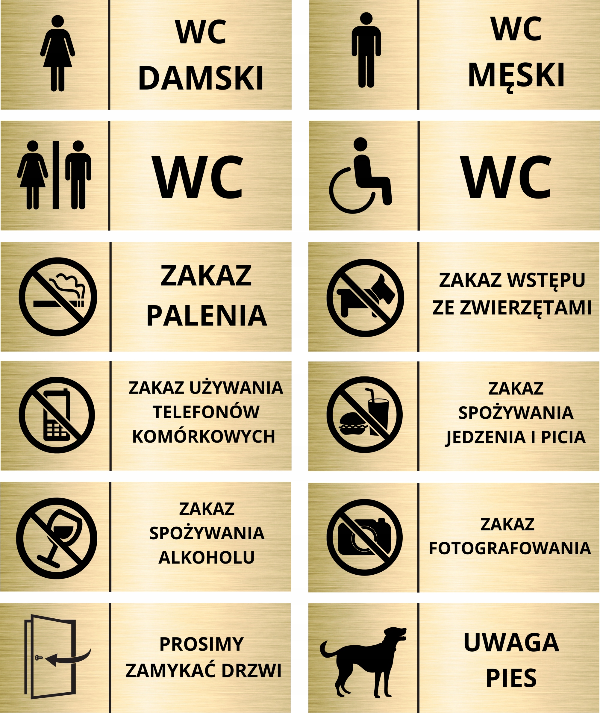 TABLICZKA INFORMACYJNA ALUMINIOWA WC OSOBY NIEPEŁNOSPRAWNE 20 x 7,5 CM Marka bez marki