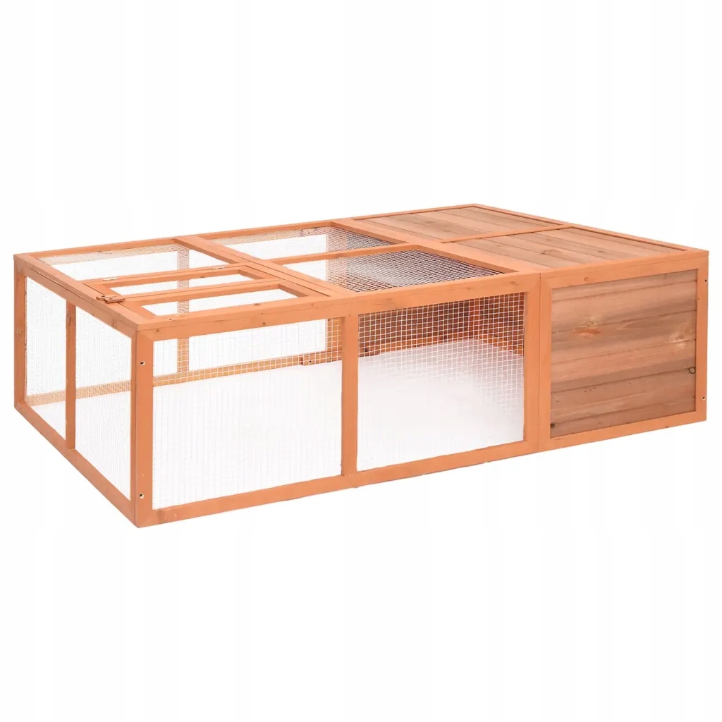 vidaXL Zahradní klec pro zvířata, 150 x 100 x 50 cm, jedlové dřevo