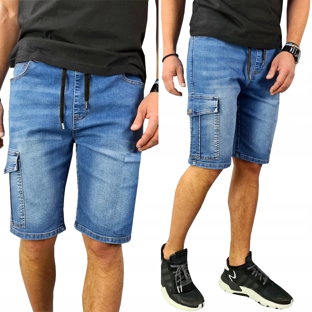 

Spodenki Jeansowe Bojówki Kieszenie gumka Jakość M