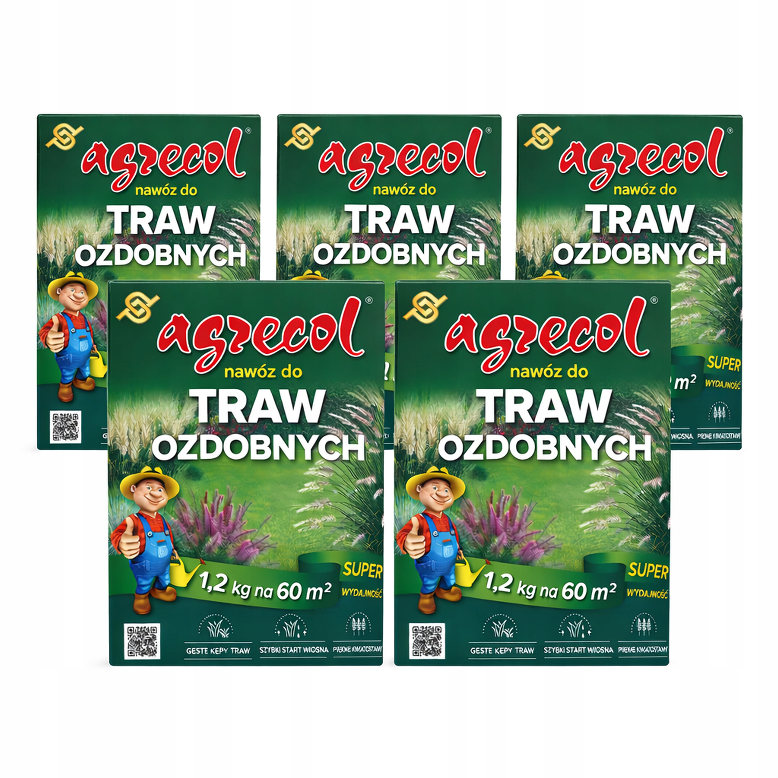 5x Hnojivo pro okrasné trávy 1,2 kg Agrecol – rychlý start na jaře, husté trsy