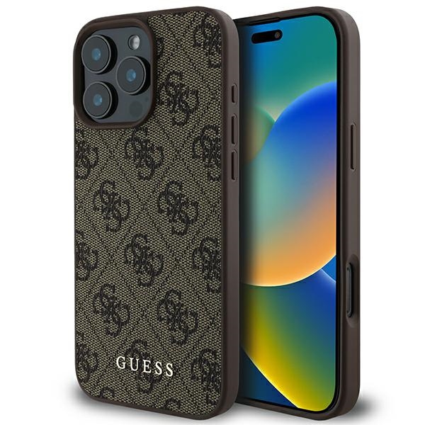 Plecki Guess do Apple iPhone 16 Pro Max brązowy