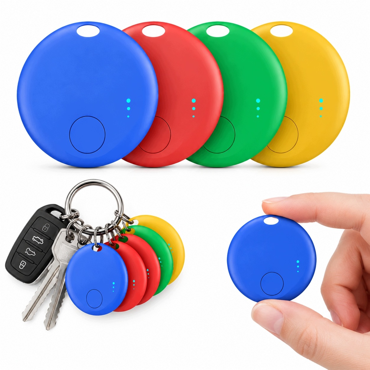 4x Śledzący Tag Bluetooth Do Kluczy Walizki Psa Kota Dla Android
