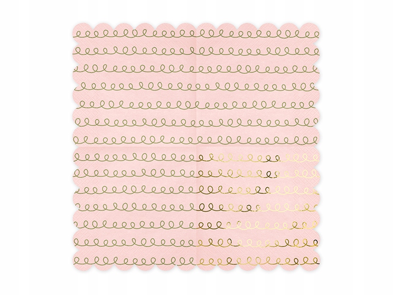 Serwetki pudrowe złote na chrzest roczek urodziny Marka Party deco