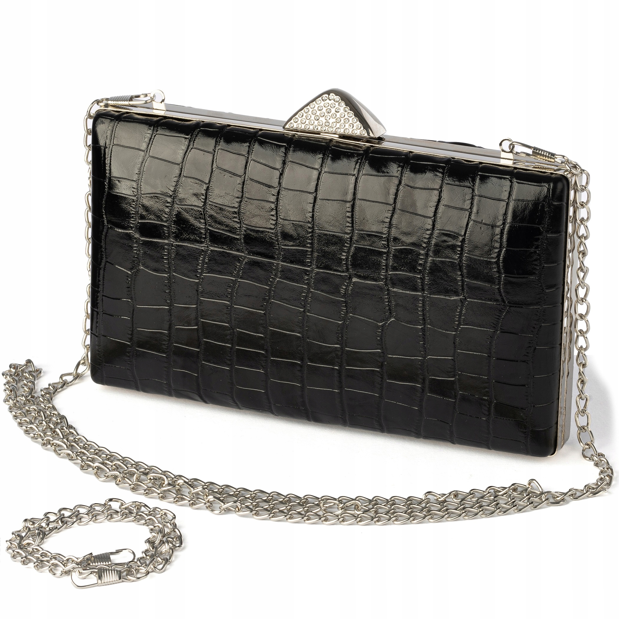 Dámská Kabelka Psaníčko Černá Společenská Psaníčko S Řetízkem Přes Rameno