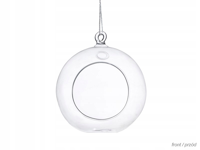 SZKLANA KULA Z OTWOREM WISZĄCA PRZEZROCZYSTA ŚWIECZNIK 10 CM ZESTAW 4 SZT Waga produktu z opakowaniem jednostkowym 0.3 kg