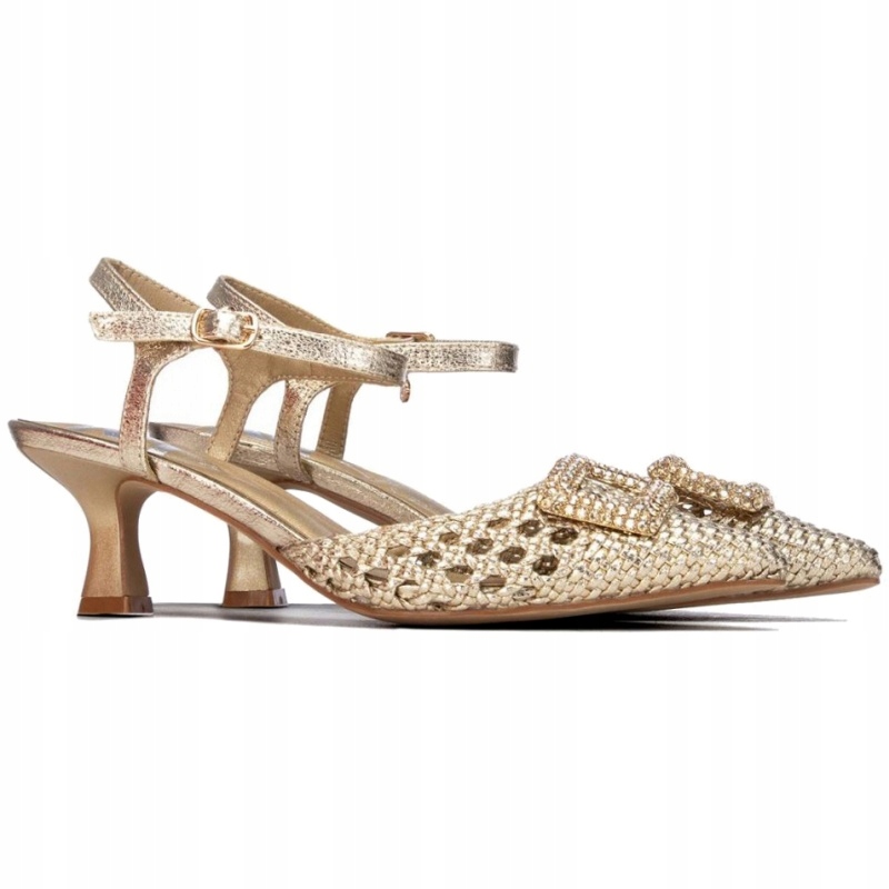 Dámské sandály Xti 145431 Z.c. Oro zlaté s podpatkem Eko Vel. 39