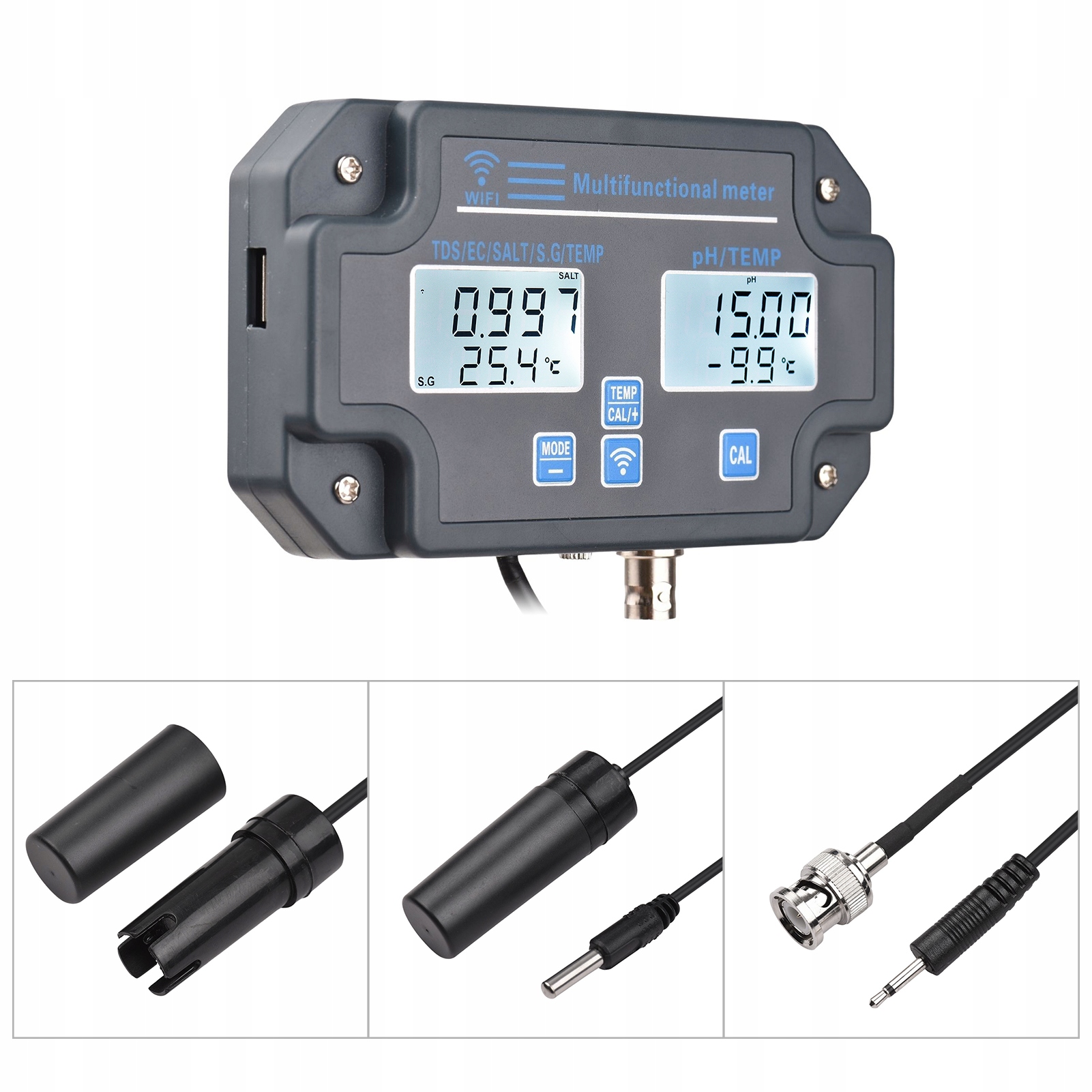 CYFEOWY TESTER JAKOŚCI WODY WIFI 6W1 Marka inna