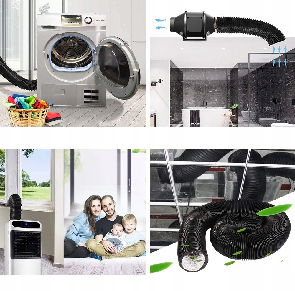 WĄŻ WYDECHOWY KLIMATYZACJI RURA DO KLIMATYZATORA PRZENOŚNEGO 10cm 5m EAN (GTIN) 889997493497