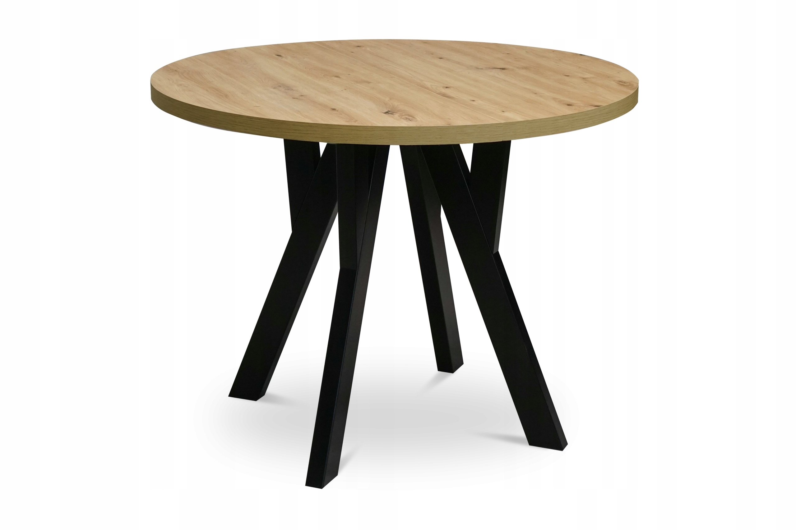 STÓŁ OWALNY ERNI A 90/170 ROZKŁADANY DĄB ARTISAN Kształt blatu okrągły