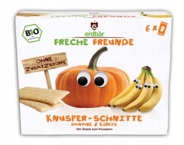 FRECHE FREUNDE BIO WAFLE WIELOZBOŻOWE BANAN DYNIA BEZ DODATKU CUKRU 84g