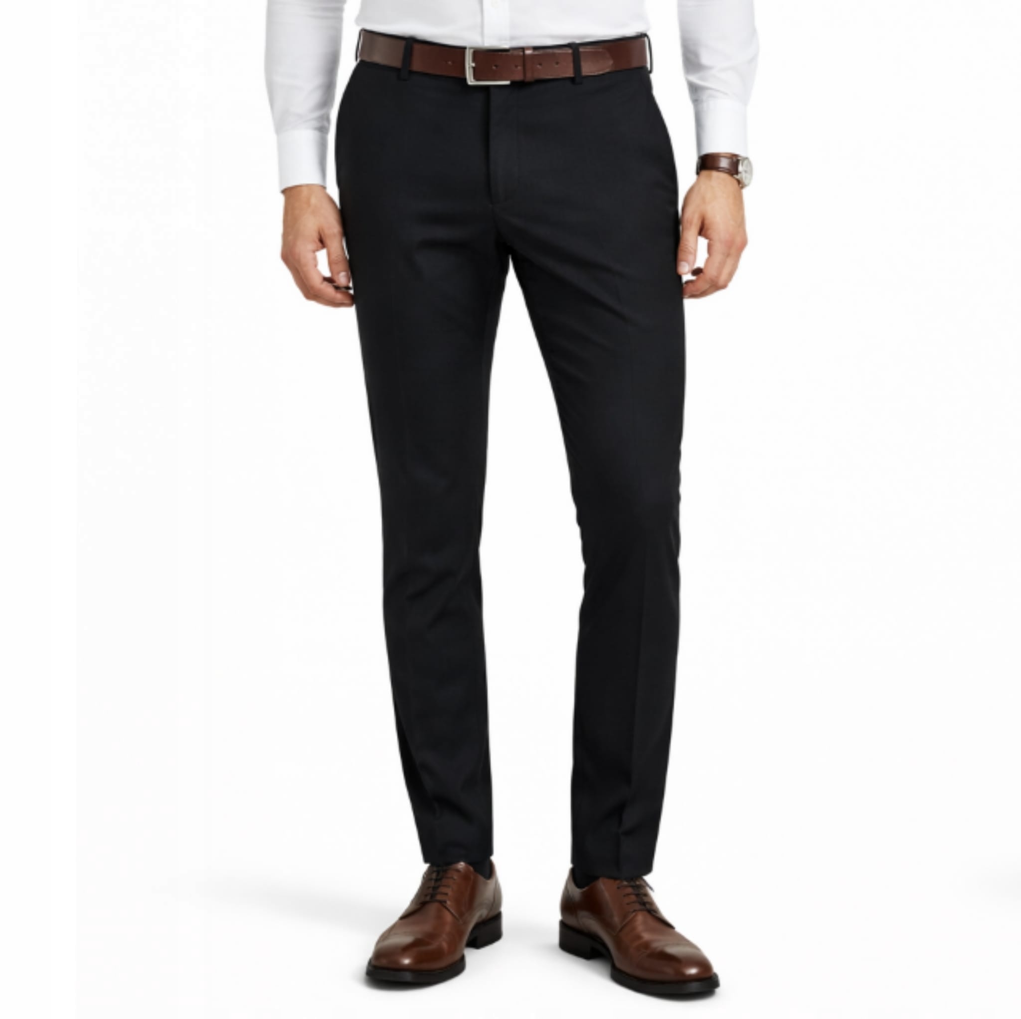 Pánské elegantní návštěvní kalhoty Regular do košile Lavier, černé, vel.